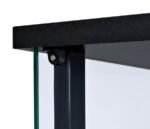 CYCLAMEN 3-SHELF CLEAR GLASS CURIO DISPLAY CABINET BLACK - Image 6