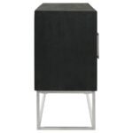 BORMAN 4-DOOR WOOD ACCENT CABINET WALNUT AND BLACK - Image 10