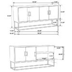 BORMAN 4-DOOR WOOD ACCENT CABINET WALNUT AND BLACK - Image 14