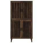 ELOUISE 4-DOOR ENGINEERED WOOD TALL ACCENT CABINET DARK PINE - Image 4