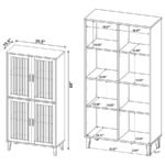ELOUISE 4-DOOR ENGINEERED WOOD TALL ACCENT CABINET DARK PINE - Image 9