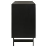AMINAH 3-DOOR WOOD ACCENT CABINET NATURAL AND BLACK - Image 8