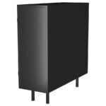 DALIA 2-DOOR ACCENT STORAGE CABINET WITH SHELVING BLACK - Image 5
