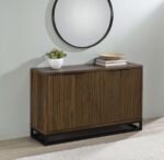 RYATT 4-DOOR ENGINEERED WOOD ACCENT CABINET DARK PINE - Image 2