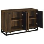 RYATT 4-DOOR ENGINEERED WOOD ACCENT CABINET DARK PINE - Image 3