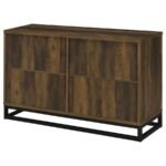 RYATT 4-DOOR ENGINEERED WOOD ACCENT CABINET DARK PINE - Image 9