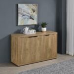 PEPITA 3-DOOR ENGINEERED WOOD ACCENT CABINET MANGO BROWN - Image 2