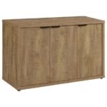 PEPITA 3-DOOR ENGINEERED WOOD ACCENT CABINET MANGO BROWN