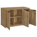 PEPITA 3-DOOR ENGINEERED WOOD ACCENT CABINET MANGO BROWN - Image 3