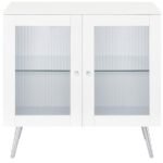 NIETA 2-DOOR ENGINEERED WOOD ACCENT CABINET WHITE HIGH GLOSS - Image 4
