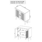 NIETA 2-DOOR ENGINEERED WOOD ACCENT CABINET WHITE HIGH GLOSS - Image 10