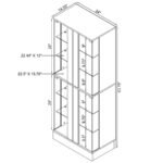 CABRA 4-DOOR LED CURIO DISPLAY CABINET WHITE HIGH GLOSS - Image 7