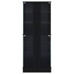 CABRA 4-DOOR LED CURIO DISPLAY CABINET BLACK HIGH GLOSS - Image 5