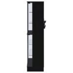 CABRA 4-DOOR LED CURIO DISPLAY CABINET BLACK HIGH GLOSS - Image 7