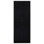 CABRA 4-DOOR LED CURIO DISPLAY CABINET BLACK HIGH GLOSS - Image 9