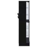 CABRA 4-DOOR LED CURIO DISPLAY CABINET BLACK HIGH GLOSS - Image 11