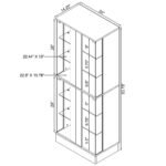 CABRA 4-DOOR LED CURIO DISPLAY CABINET BLACK HIGH GLOSS - Image 12