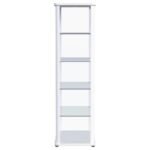 AERO 5-SHELF DISPLAY CURIO CABINET WITH LED LIGHTING WHITE - Image 3