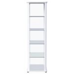 AERO 5-SHELF DISPLAY CURIO CABINET WITH LED LIGHTING WHITE - Image 6