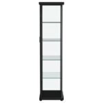 AERO 4-SHELF DISPLAY CURIO CABINET WITH LED LIGHTING BLACK - Image 6