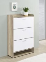 DENIA 3-TIER ENGINEERED WOOD SHOE CABINET WHITE - Image 2