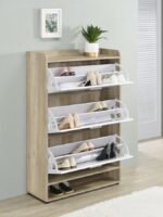 DENIA 3-TIER ENGINEERED WOOD SHOE CABINET WHITE - Image 3