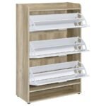 DENIA 3-TIER ENGINEERED WOOD SHOE CABINET WHITE - Image 4