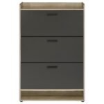 DENIA 3-TIER ENGINEERED WOOD SHOE CABINET GREY - Image 5