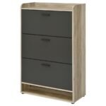 DENIA 3-TIER ENGINEERED WOOD SHOE CABINET GREY - Image 6