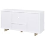 DALTON 2-DOOR STORAGE CABINET WHITE AND DISTRESSED PINE - Image 9