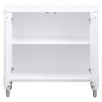 CARDELLA 2-DOOR MANDALA ACCENT CABINET DISTRESSED WHITE - Image 4