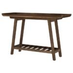 ORNELAS 46-INCH CONSOLE TABLE WITH SLATTED SHELF MANGO BROWN - Image 4