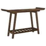 ORNELAS 46-INCH CONSOLE TABLE WITH SLATTED SHELF MANGO BROWN - Image 6