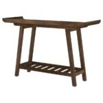 ORNELAS 46-INCH CONSOLE TABLE WITH SLATTED SHELF MANGO BROWN - Image 7