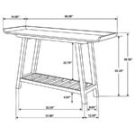 ORNELAS 46-INCH CONSOLE TABLE WITH SLATTED SHELF MANGO BROWN - Image 9