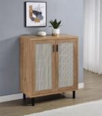 TELLER 2-DOOR SHOE STORAGE CABINET NATURAL OAK - Image 2