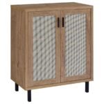 TELLER 2-DOOR SHOE STORAGE CABINET NATURAL OAK