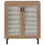 TELLER 2-DOOR SHOE STORAGE CABINET NATURAL OAK - Image 4