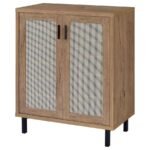 TELLER 2-DOOR SHOE STORAGE CABINET NATURAL OAK - Image 5