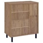 TELLER 2-DOOR SHOE STORAGE CABINET NATURAL OAK - Image 7
