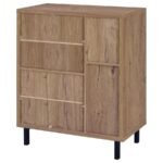 TELLER 2-DOOR SHOE STORAGE CABINET NATURAL OAK - Image 8