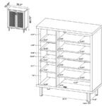 TELLER 2-DOOR SHOE STORAGE CABINET NATURAL OAK - Image 10