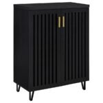 BRIXTON 2-DOOR ENTRYWAY SHOE STORAGE CABINETS BLACK