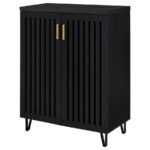 BRIXTON 2-DOOR ENTRYWAY SHOE STORAGE CABINETS BLACK - Image 5