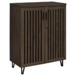 BRIXTON 2-DOOR ENTRYWAY SHOE STORAGE CABINETS SMOKED OAK