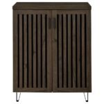 BRIXTON 2-DOOR ENTRYWAY SHOE STORAGE CABINETS SMOKED OAK - Image 4