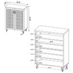 BRIXTON 2-DOOR ENTRYWAY SHOE STORAGE CABINETS SMOKED OAK - Image 10