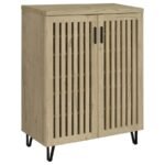 BRIXTON 2-DOOR ENTRYWAY SHOE STORAGE CABINETS WHITE OAK