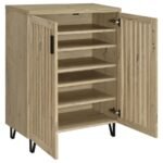 BRIXTON 2-DOOR ENTRYWAY SHOE STORAGE CABINETS WHITE OAK - Image 3
