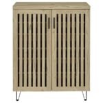 BRIXTON 2-DOOR ENTRYWAY SHOE STORAGE CABINETS WHITE OAK - Image 4